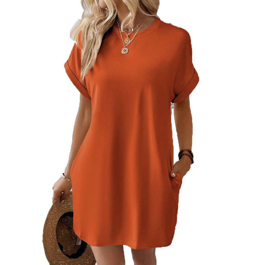 casual dresses women womens dress casual wear Solid color Above Knee A Line Pockets Natural Elegant Summer Vacation S 2XL dresses for woman vestidos V