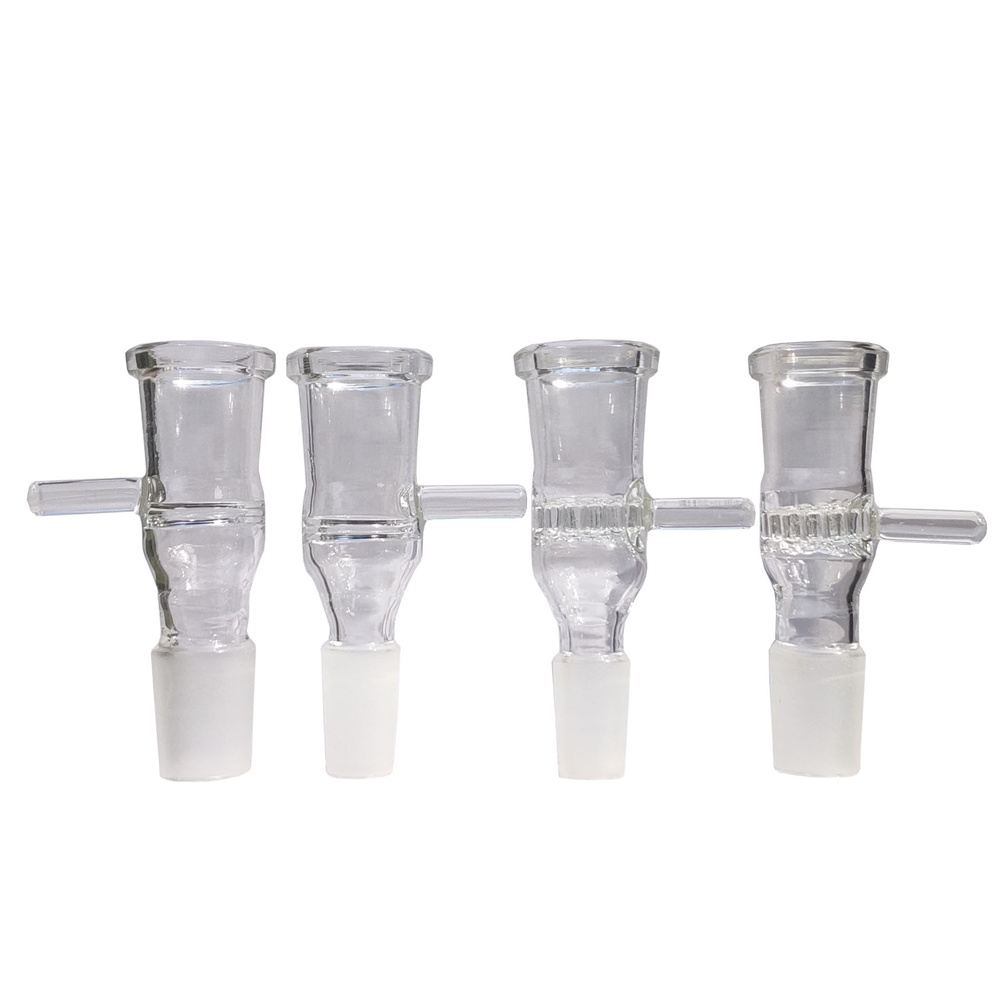 14/18mm Male To 18mm Female Tiodw Glass Bowl Attachment with Handle Include 50pcs 304 Stainless Steel Screen