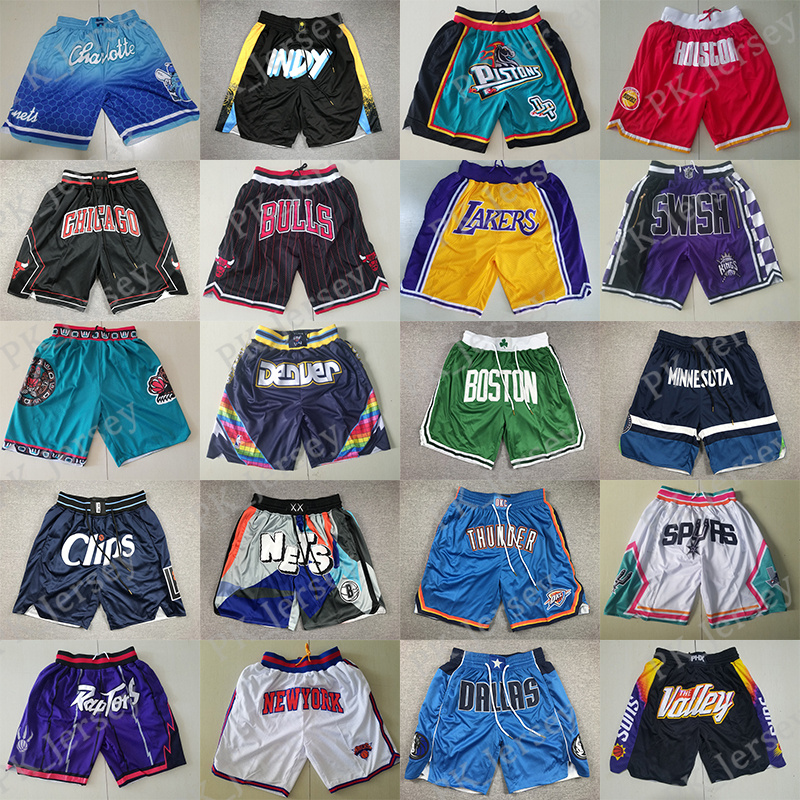 2024 New Team Just Don Shorts Basketball Short With Pockets Zipper Casual Summer Baseball Football Pants Sweatpants Sportwear Breathable Gym Hip Pop Stitched S-XXXL