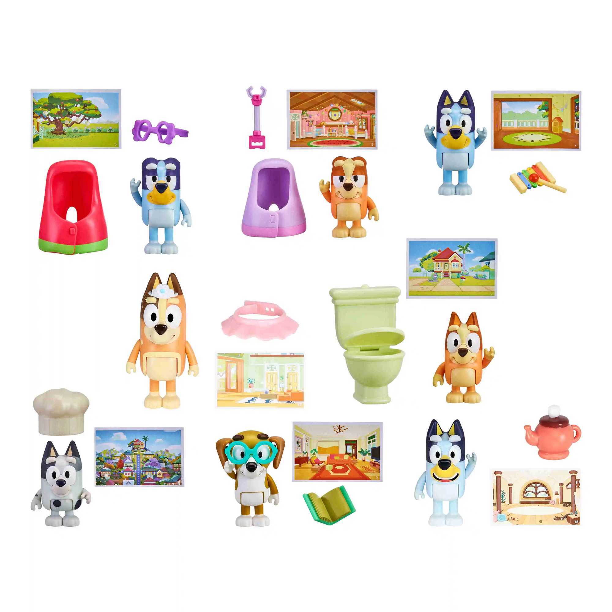 Other Muse Moose Family Bluey and Friends Bingo Bandit Doll Celebrates Childrens Birthday Gifts Playing with House Toys Celebration Event