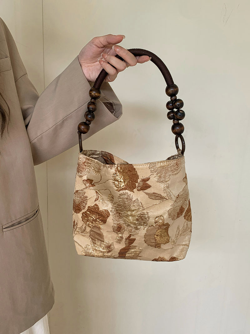 Designer bag women's bag vintage jacquard underarm bag women's chain shoulder bag large capacity bucket bag