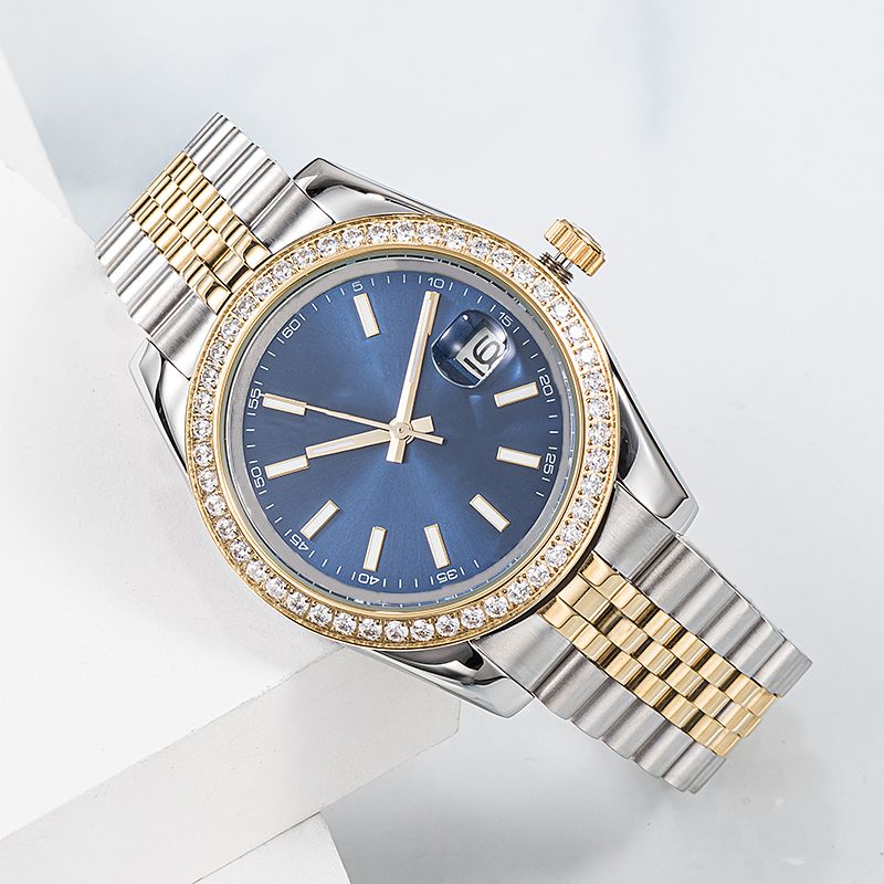 watch luxury womens watches diamond ring womens calendar automatic classic style silicone strap sapphire fluorescent mens watch montre de luxe