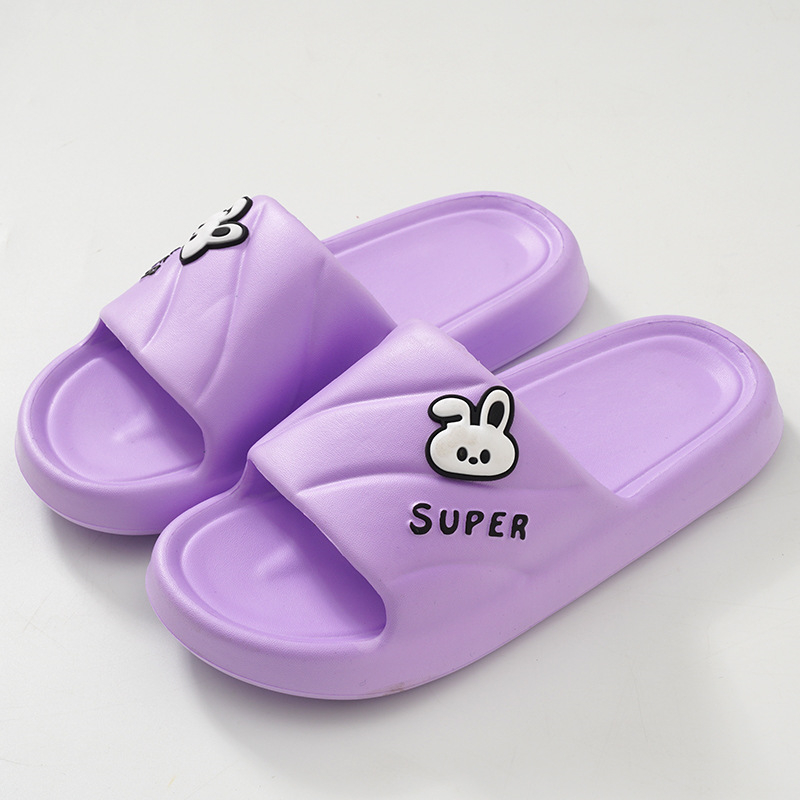 Summer Soft EVA Non-Slip Odorless Unisex Bathroom Cool Slippers with Thick Sole