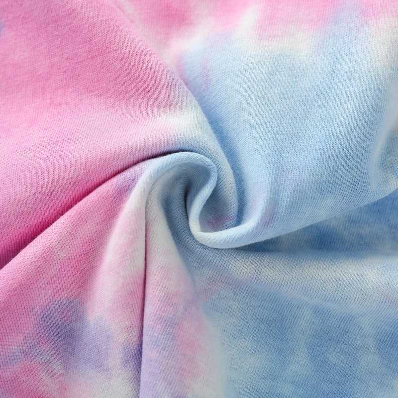 Clothing Sets Summer Girls Golf Tennis Clothing Set Childrens Tie Dye T-shirt and Skirt 2-piece Youth Top WX92415