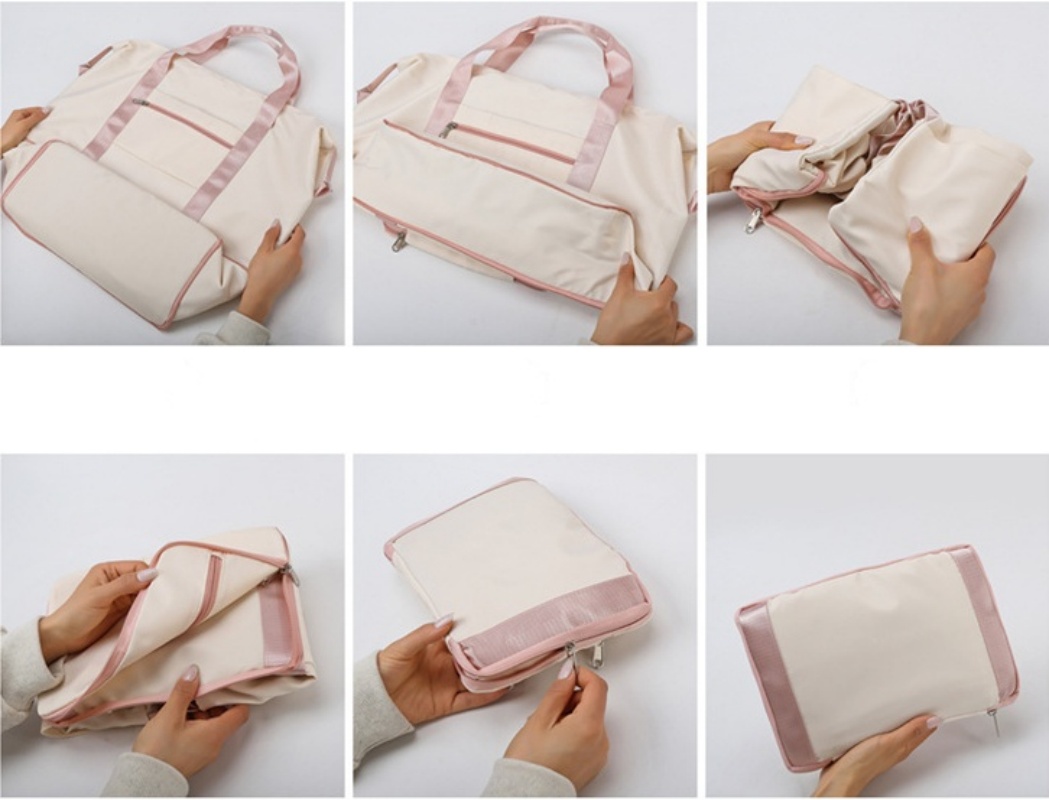 LLLM Multifunction Nylon Storage Bag Large Duffel Bags Backpack Unisex Travel Bag Waterproof Casual Beach Sports Luggage Bags 5 Colors With tags