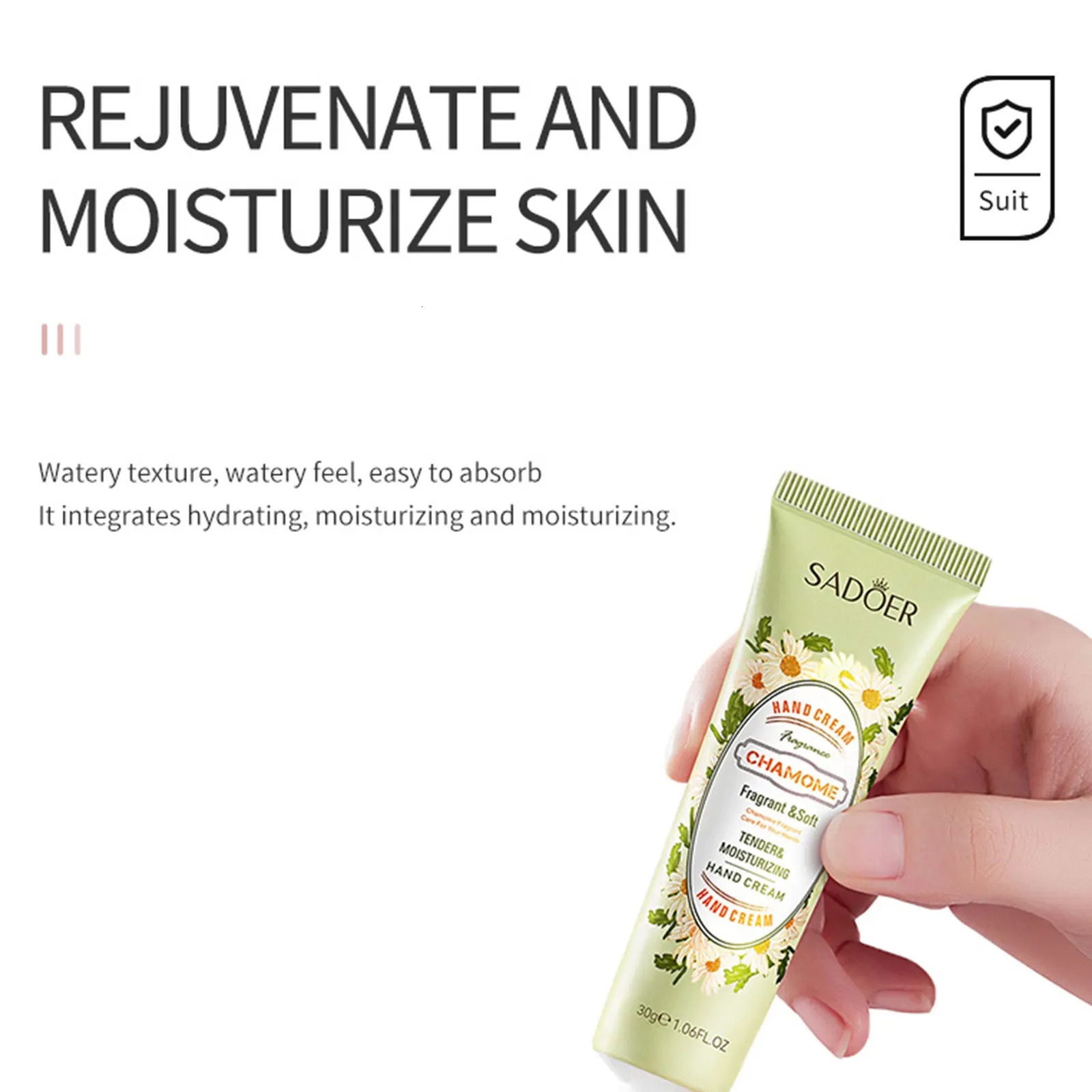30g Plant Extract Hand Cream Moisturizing Hand Cream Anti-crack Hydrating Skin Care Rose Chamomile Sakura Olives Hand Cream 240517