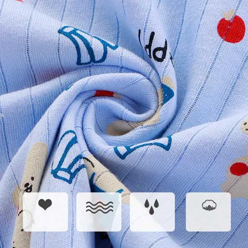 Clothing Sets Childrens Home Clothing Pajamas Summer Short sleeved Pajamas Baby T-shirt Cotton Set Cartoon Boys and Girls Two piece Clothing Set WX