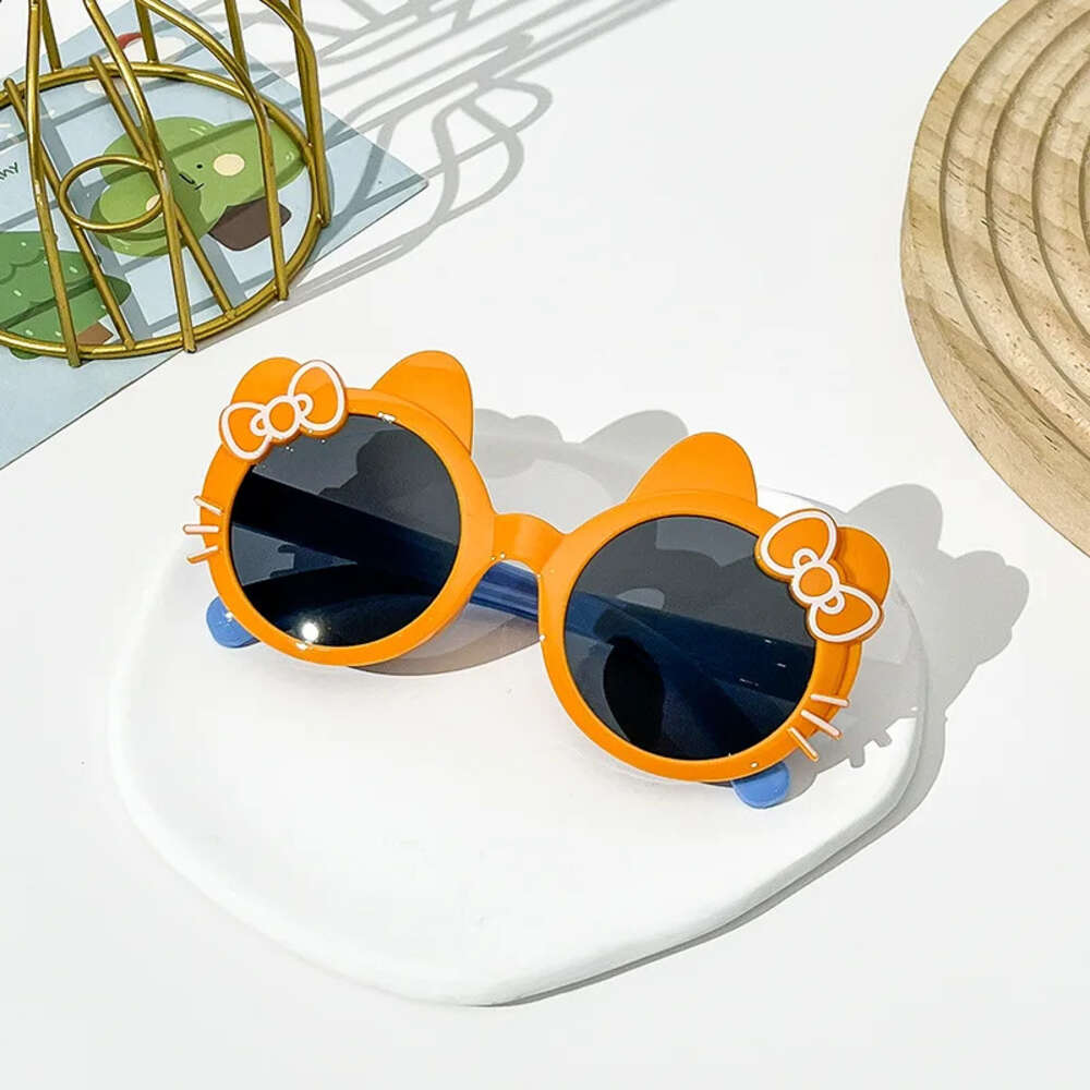 Children's Lovely Sunglasses Baby's New Bow Fashion Sunvisor Sun Glasses Summer Girl Cat Kitty Eyewear Kids Cute Oculos