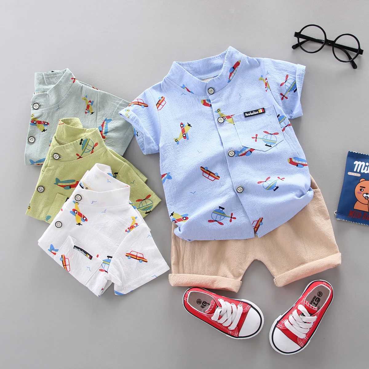 Clothing Sets 2024 Summer Leisure Clothing Fashion Boys Set Top and Shorts 2PCS Boys Baby Clothing Set Boys Baby Clothing WX94352