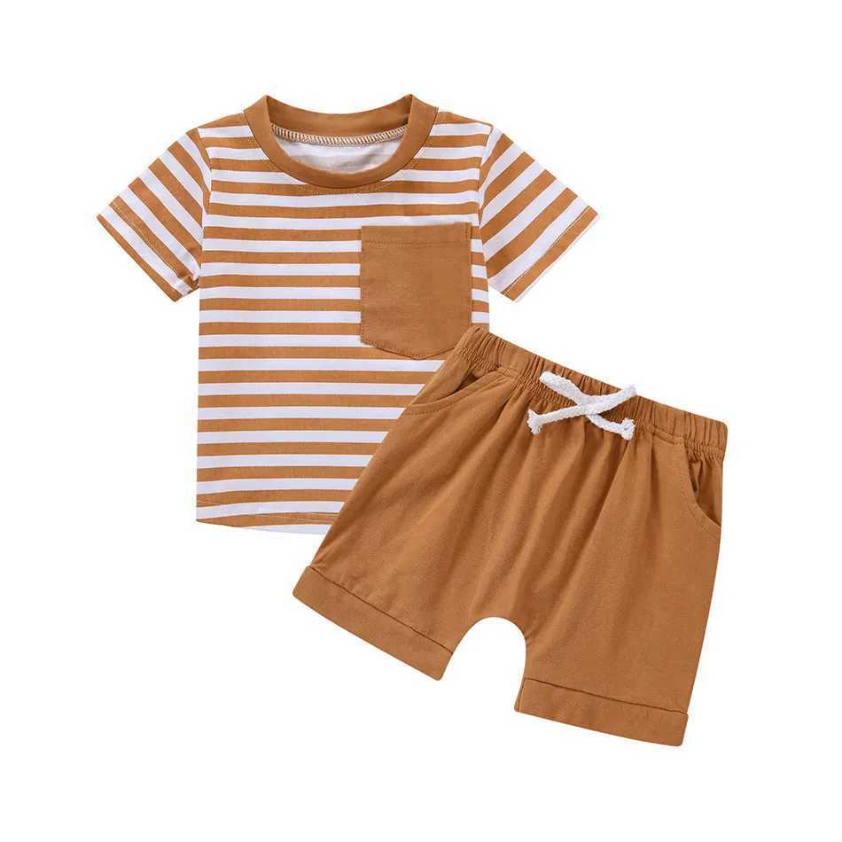 Clothing Sets New Fashion Summer Boys Short sleeved Short sleeved Set Cotton Sleeveless Tank Top Short sleeved Set Childrens Leisure Sports Clothing W