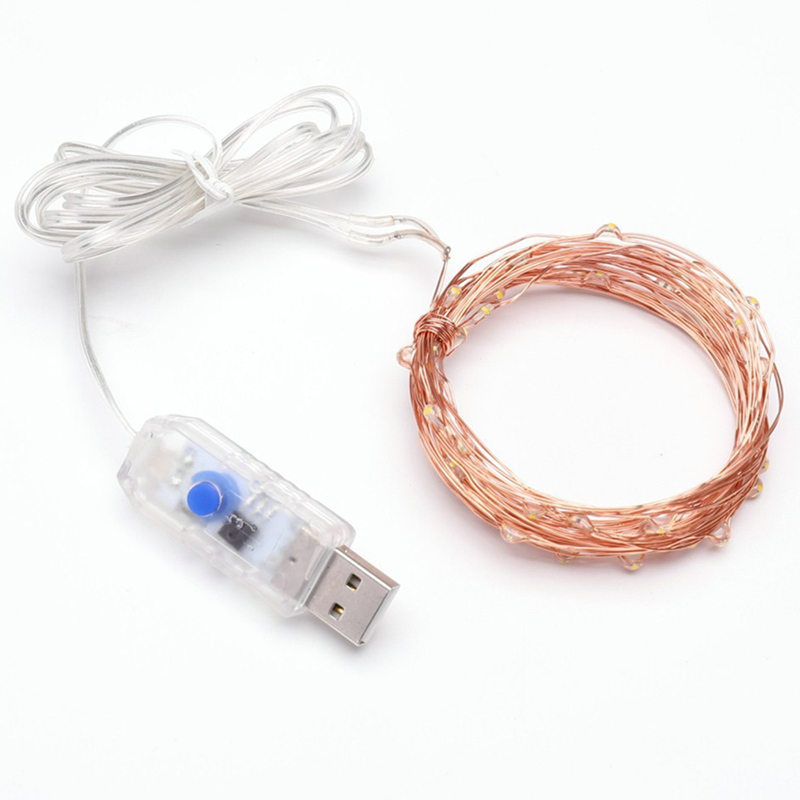 10M/20M LED Copper Wire String Lights 8-mode USB Fairy Lights Garland Lamps for Festival Wedding Party Outdoor Christmas D2.5