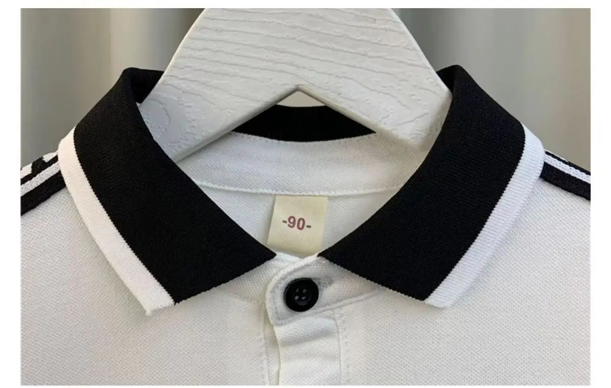 Childrens polo shirt Boy summer handsome baby Internet celebrity short sleeve clothes trendy cool two-piece t-shirt set 240517