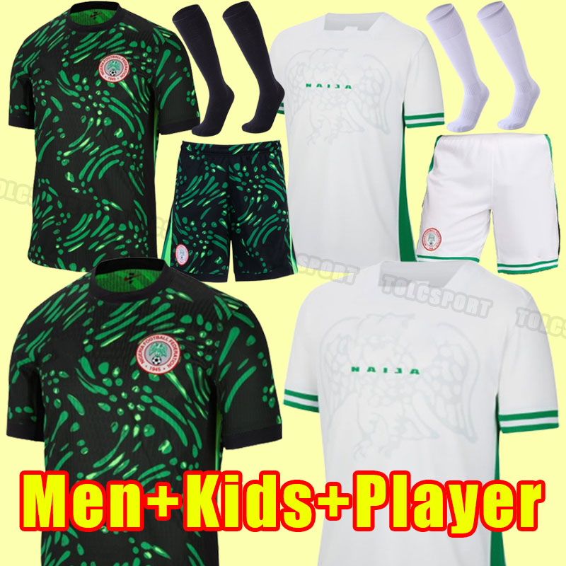 Nigeria player fans 24 25 Nigerian OKOCHA Soccer jersey HOME 2024 2025 away Okechukwu IGHALO AHMED MUSA Ndidi MIKEL IHEANACHO Football shirts men kids