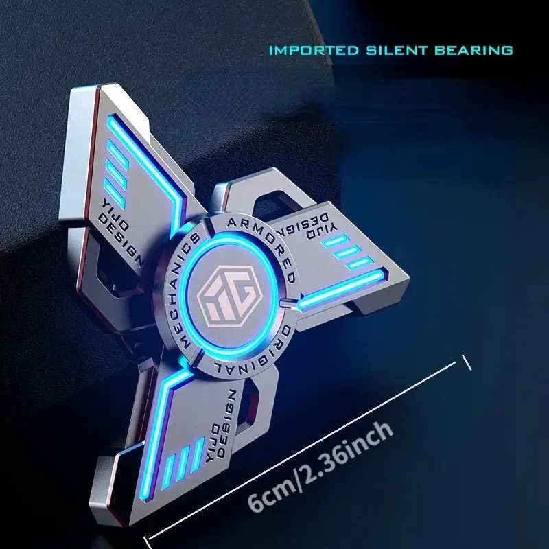 10PCS Decompression Toy Antistress Luminous Fidget Spinners Alloy Metal Hand Spinner Noctilucent Gyro Stress Relief Toys For Adult Kid Toys