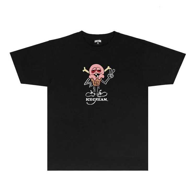 Men's T-Shirts FlyDog Ice Cream Classic Tengu Print T-Shirt 100% Cotton Shirt Casual Oversized Otter Lovers Trendy Fashion 2024 J240515