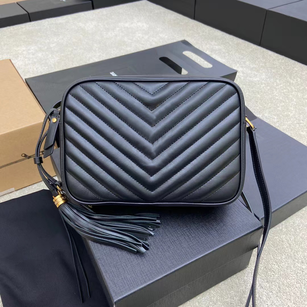 Luxurys quilted tassel designer camera bag clutch square mens Shoulder tote crossbody bag womens Genuine Leather envelope bag purses pochette gold buckle handbags