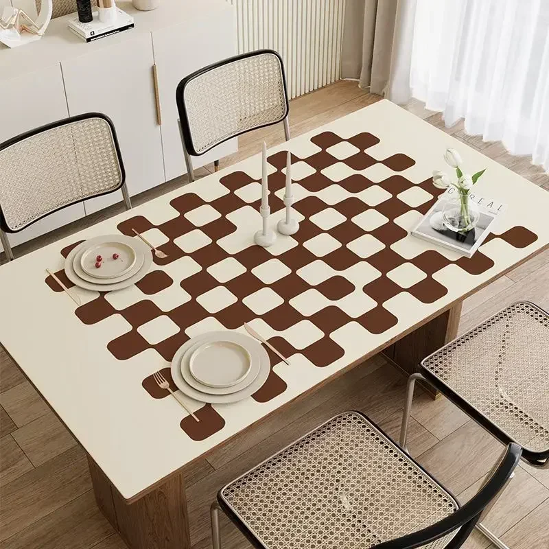 Dining Decoration Accessories Chessboard Grid TabPVC Coffee Simple Table Cloth TableCushion LD7B01