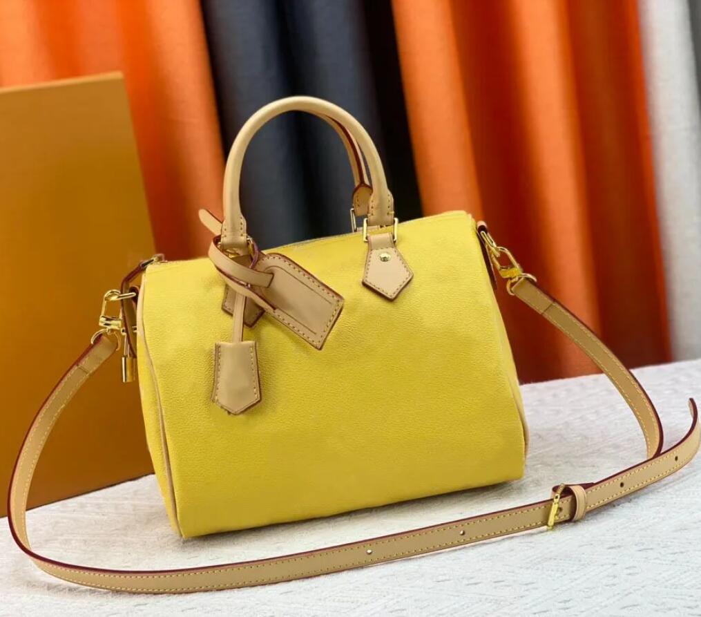 Luxury womens designer tote bag ladies zipper leather shoulder crossbody bags women blue yellow travel handbags purse lock high quality