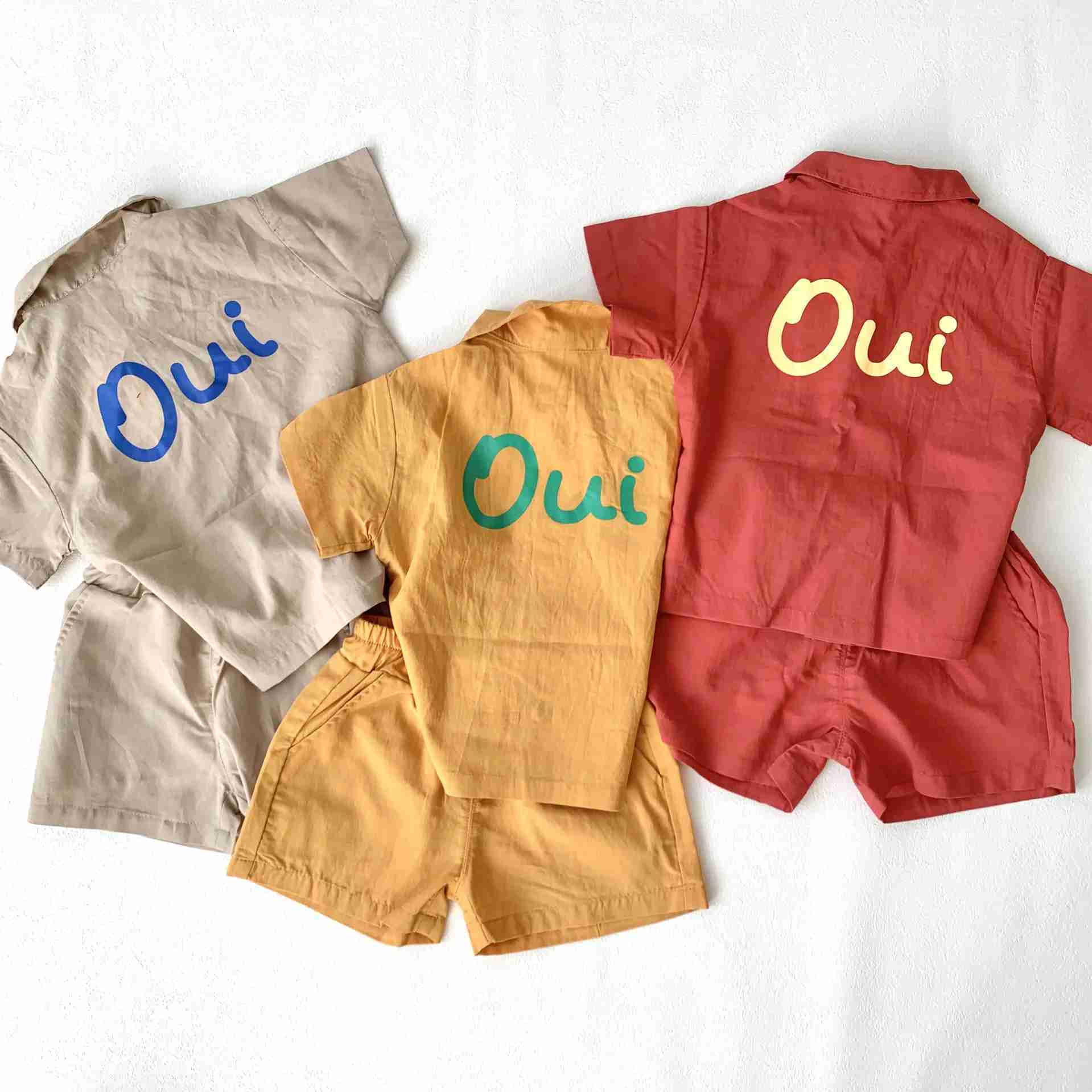 Clothing Sets Childrens clothing set xxx boy and girls clothing short sleeved polo shirt+pants childrens 2PCS set cotton 2022 summer baby clothing WX