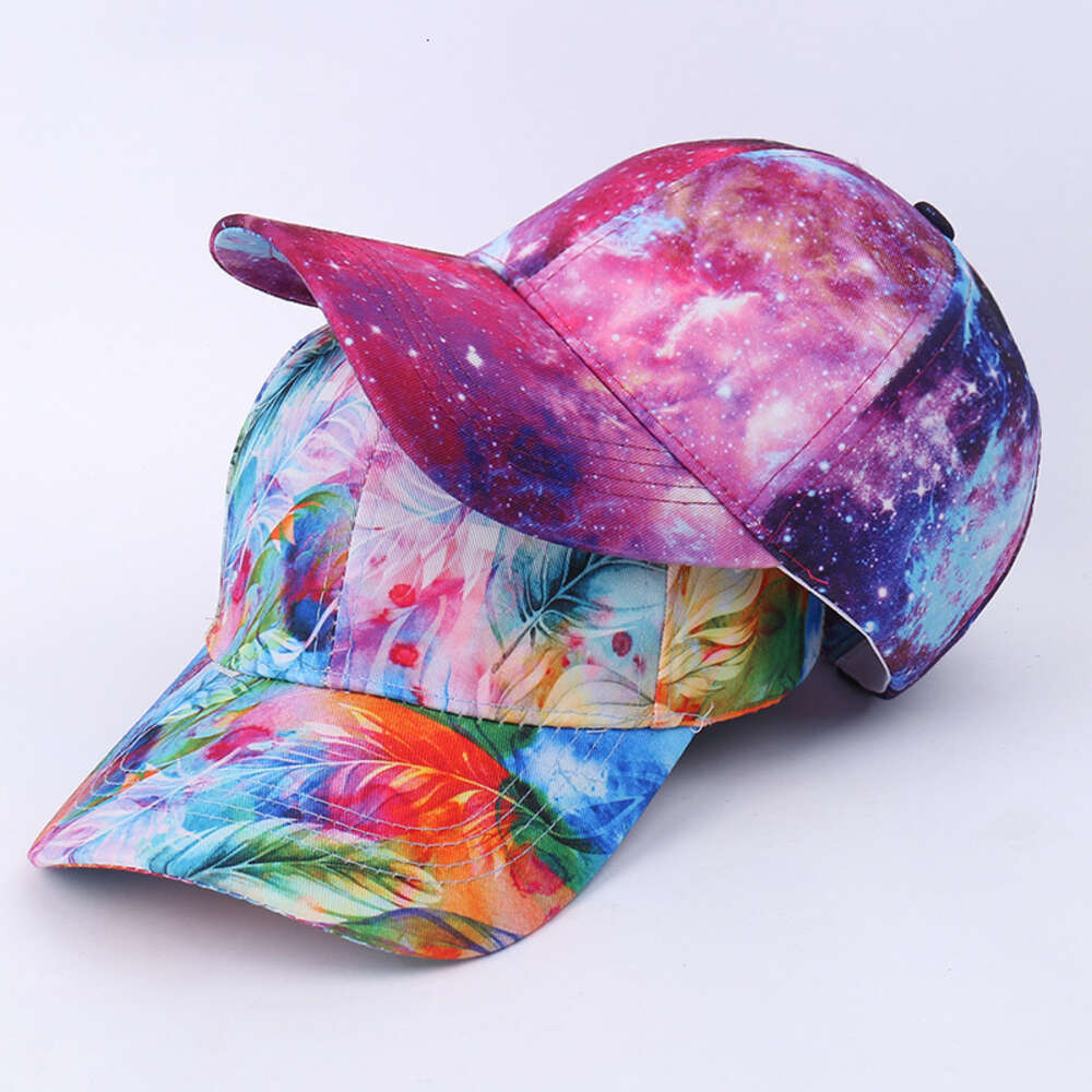 New Tie Dyed Baseball for Men and Women Graffiti Outdoor Sunshade Duck Tongue Sunscreen Sun Hat H517-10.5