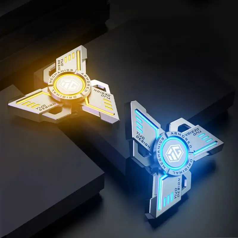 10PCS Decompression Toy Antistress Luminous Fidget Spinners Alloy Metal Hand Spinner Noctilucent Gyro Stress Relief Toys For Adult Kid Toys