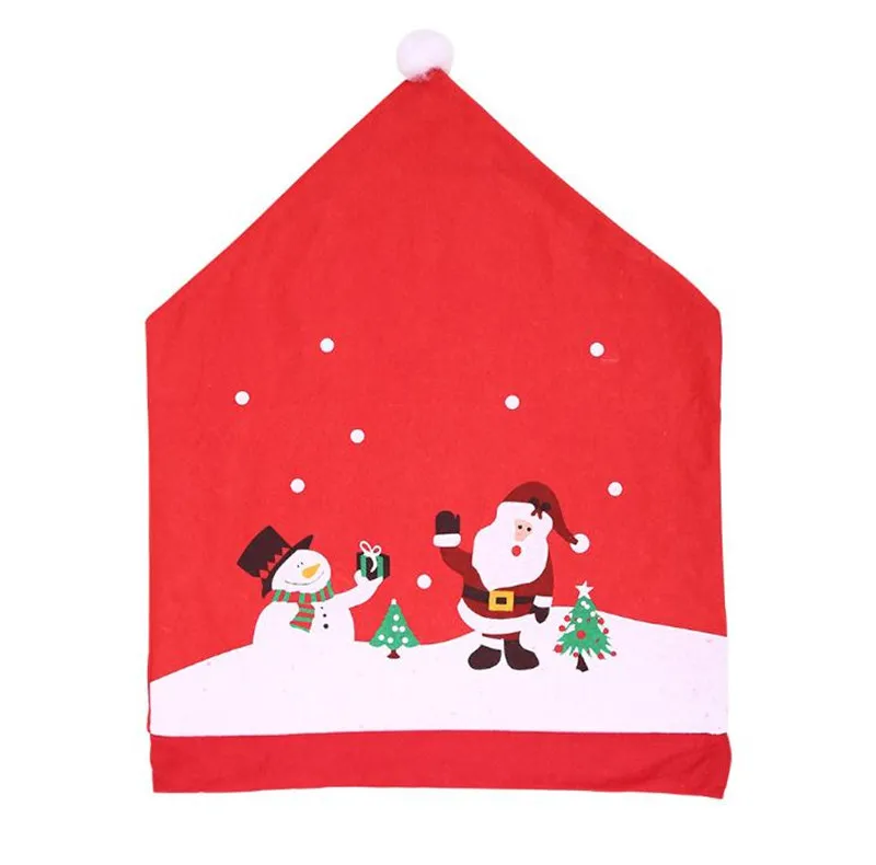 Chair Cover Top Christmas Decor Santa Claus Kitchen Table Chairs Covers Christma Holiday Home Decoration House dd741 ZZ