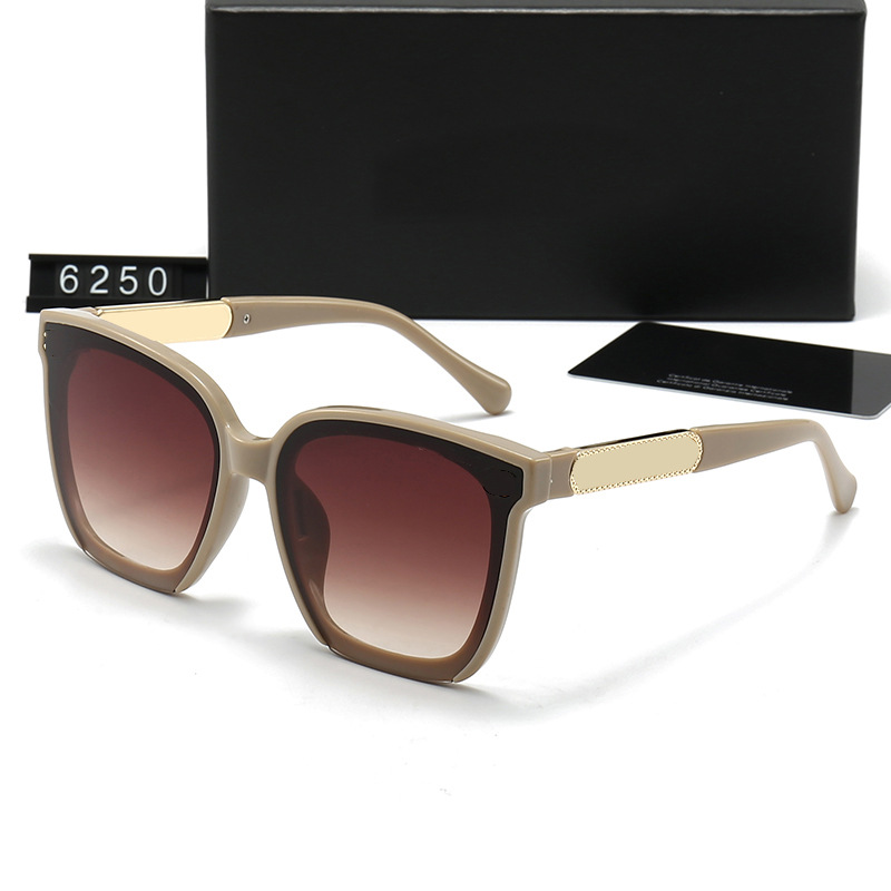 Designer Women Vintage Sunglasses Polaroid Lens Letter Womens Mens Goggle Senior Fashion Eyewear Metal Sun Glasses with Box