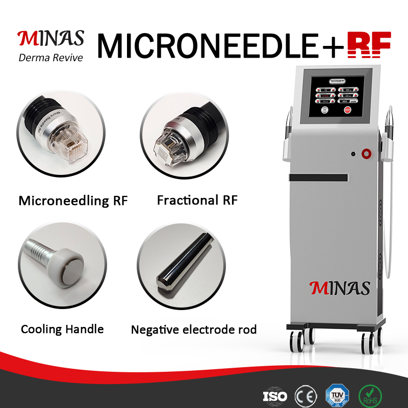 2 handles 25 pins 49 pins rf microneedling Needle Fractional machine Rf Skin Tightening For Body Machine CE Approved