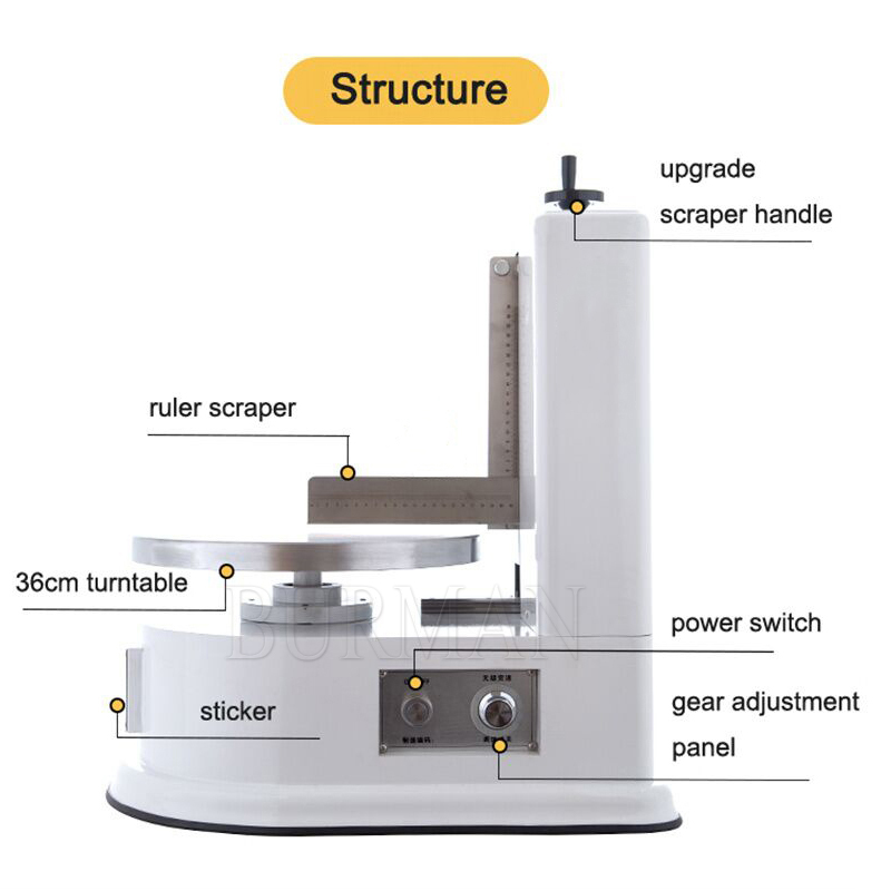 Bakery Equipment Birthday Cake Automatic Decorating Cream Depositor Smoother Frosting Coating Icing Spreading Machine