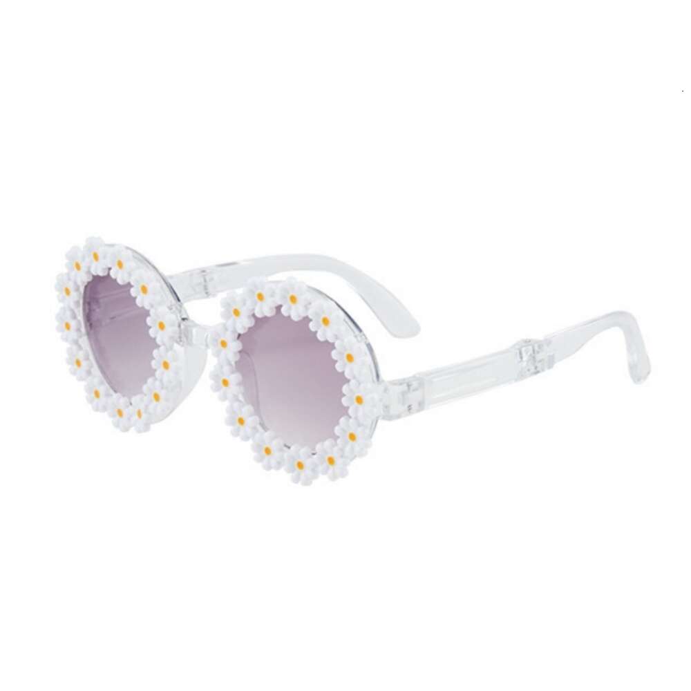 2024 Summer New Children's Folding Daisy Sunglasses Kids Lovely Childlike Fun Sun Glasses Sweet Travel Vacation Girls Eyewear
