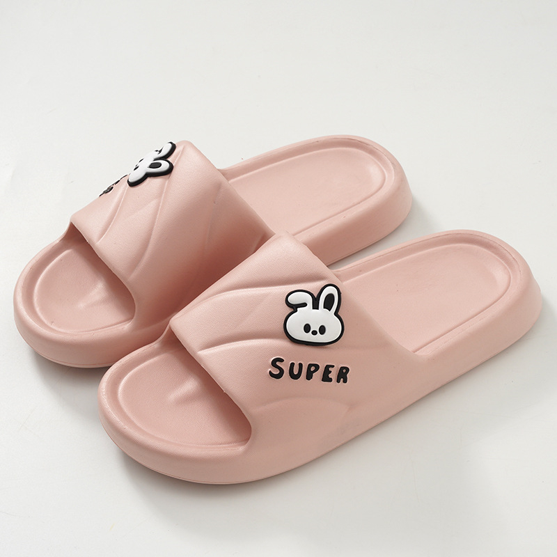 Summer Soft EVA Non-Slip Odorless Unisex Bathroom Cool Slippers with Thick Sole
