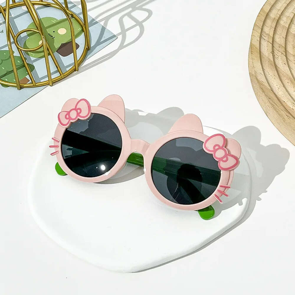 Children's Lovely Sunglasses Baby's New Bow Fashion Sunvisor Sun Glasses Summer Girl Cat Kitty Eyewear Kids Cute Oculos