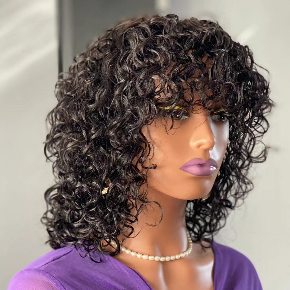 Afro 4C Edges Virgin Human Hair 150% HD Lace Frontal Wig Remy Kinky Curly Simualation Human Hair Wigs For Women