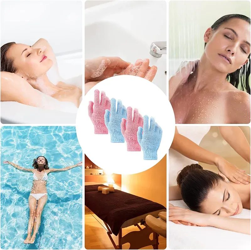 Wholesale Exfoliating Gloves Bath Brushes Shower Spa Massage Body Scrubs Dead Skin Cell Remover Solft and Suitable for Men Women FY7324 0518