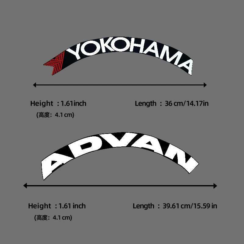 Car Stickers Permanent Car Tire Wheels Stickers Car Tuning Universal 3D PVC Conjoined Tire Letter Stickers Car Stickers Tyre Decorations T240513