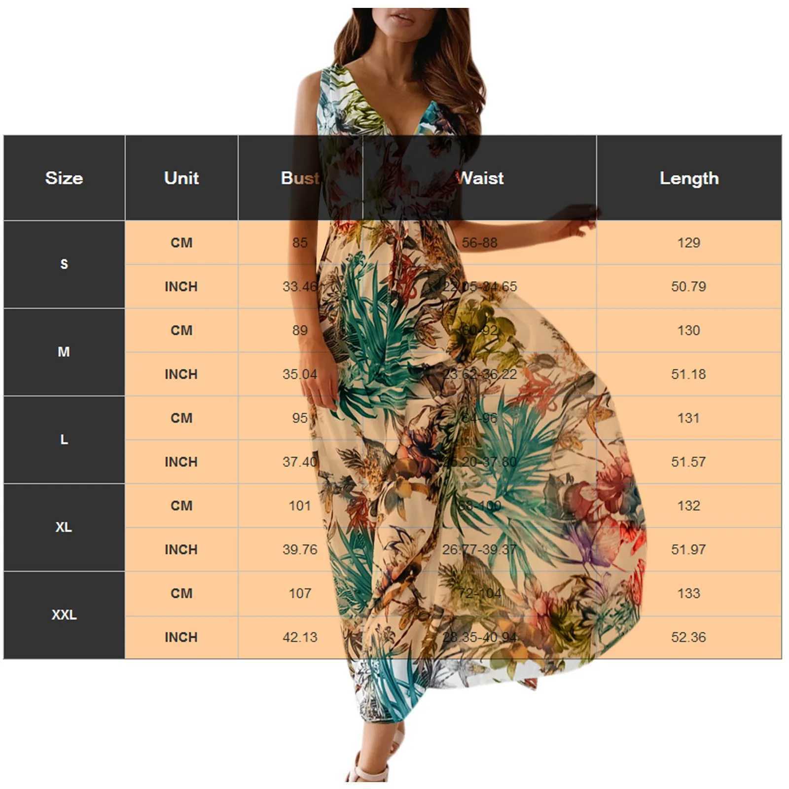 Basic Casual Dresses Womens Summer Casual Print Bandage Elastic Waist V-Neck Slveless Pullover Dress Y240515