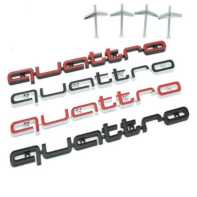 Car Stickers 3D ABS Car Front Grille Emblem for Audi Quattro A3 A4 A5 A6 A6L A7 A8 Q3 Q5 Q7 S3 S4 S5 RS3 RS4 RS6 Badge Accessories T240513F0QS