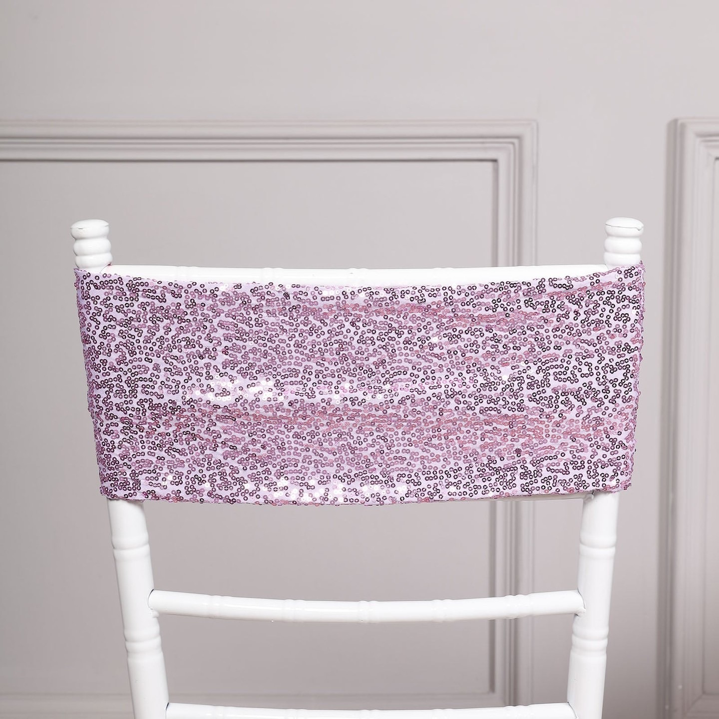 2024 Fashion Elegant Vintage Wedding Chair Covers Sequined Flower Sashes Wholesale Party Supplies Accessories 06