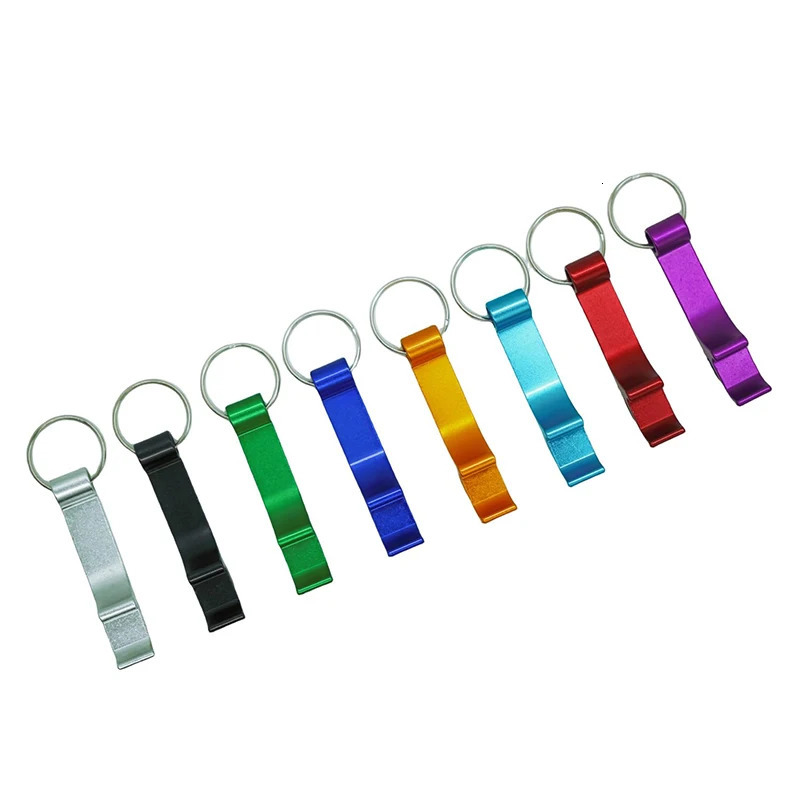 100Pcs Key Chain Beer Bottle Opener Keychains Pocket Portable Small Size Key Ring Can Opener 240516