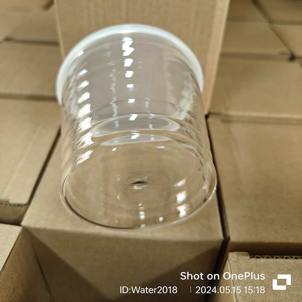 Glass Bowls With Plastic Lids Clear Pudding Cups Fruits Dish Glass Containers For Salad Dessert Snacks Freezer Food Storage Bowls