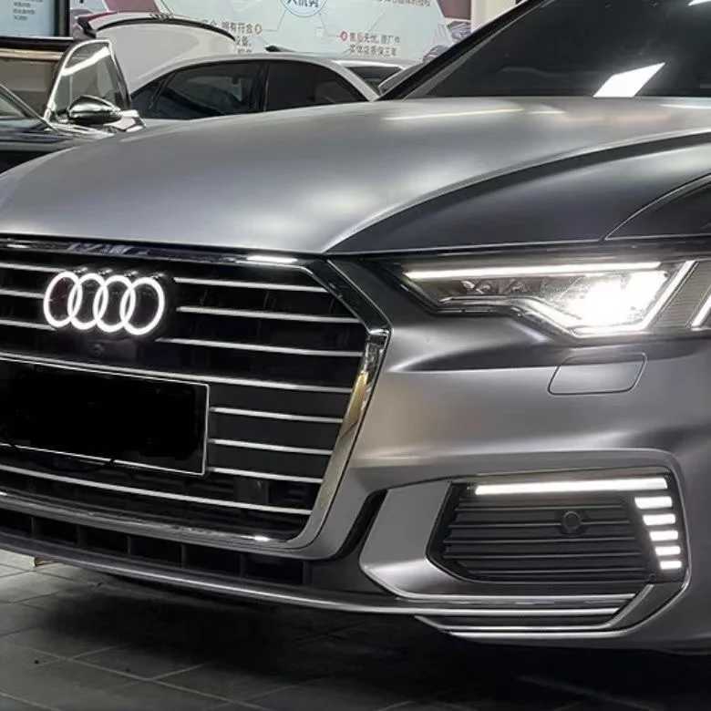 Car Stickers AUDI Car Front Grill Light LED Badge Sticker Luminous Decorative Light For AUDI Q7 A8L Q8 S4 S5 S6 S7 R8 RS6 Q2L TT A3 A5 T240513