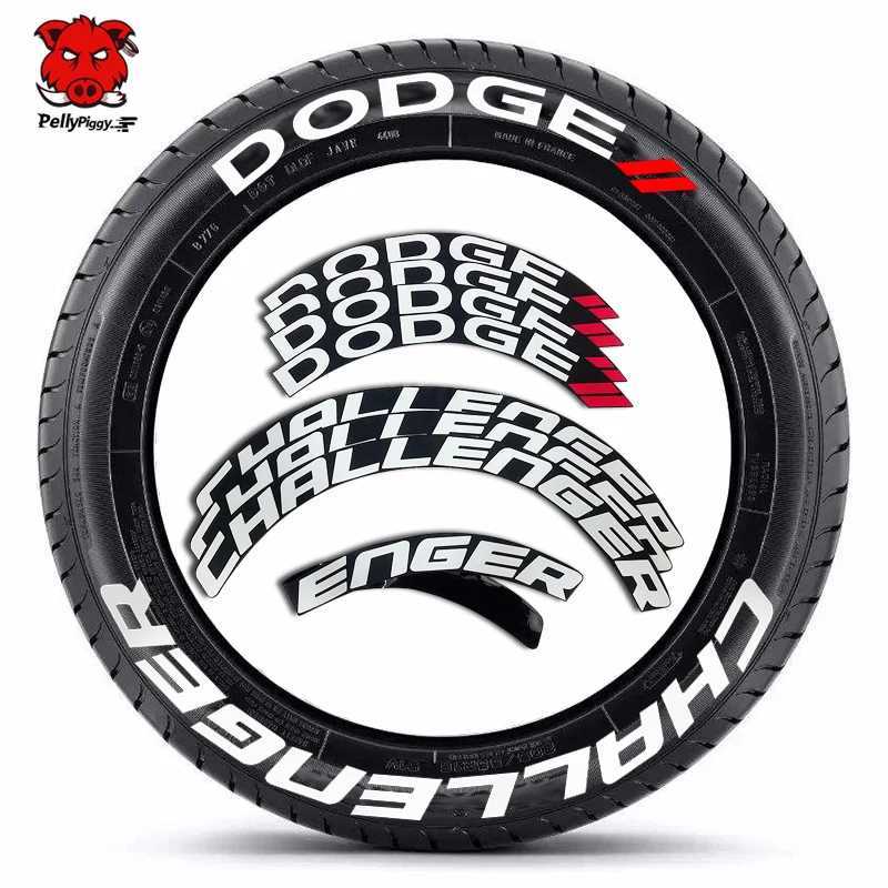 Car Stickers 8pcs/lot Car Tire Decals Car Tuning Universal 3D Permanent PVC Conjoined Letter Decals Car Stickers Personalized Decal T240513
