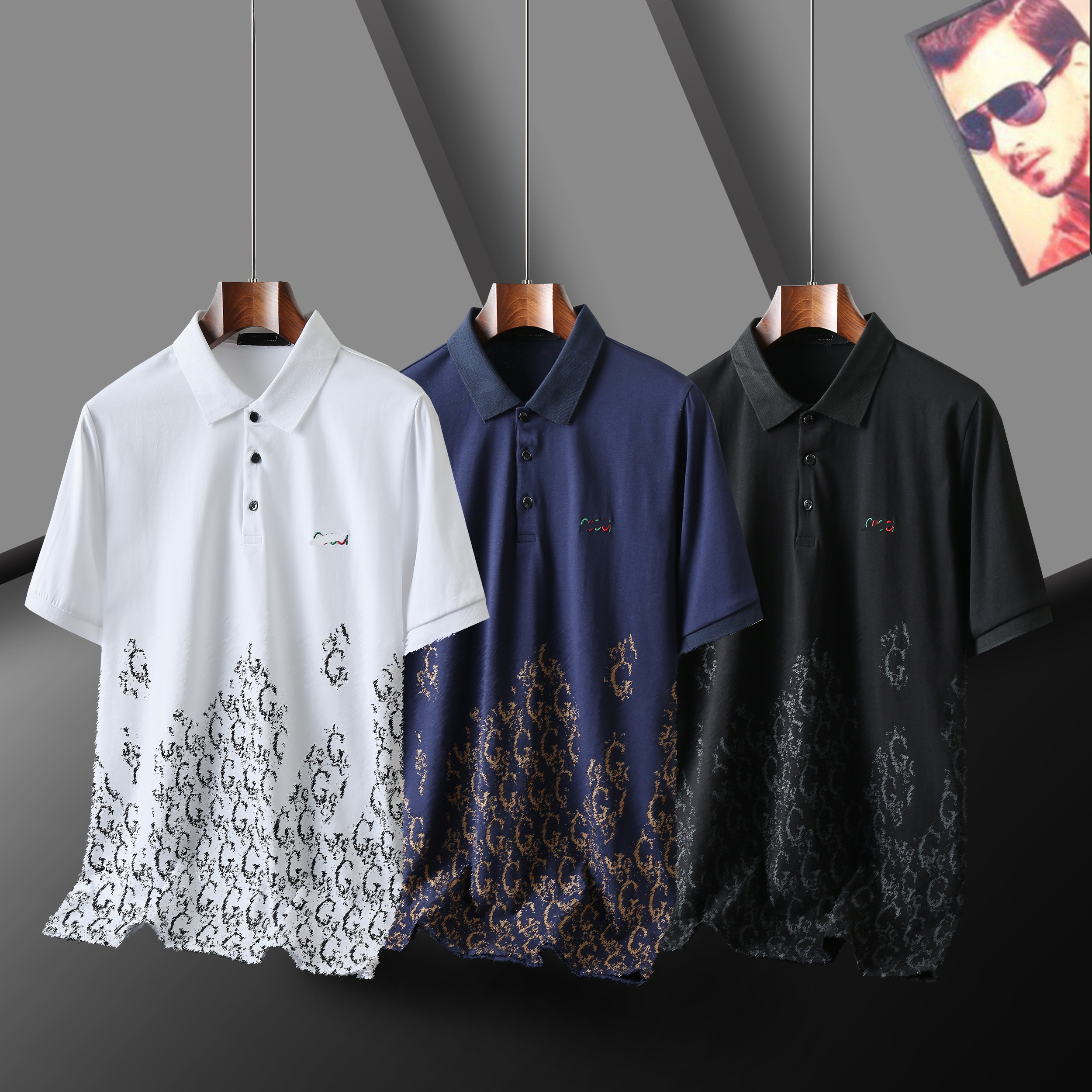 High end Italian Designer Polo Shirt Fashion Mens Polo Shirt Brand Summer Business Casual T Shirt Short Sleeved M-3XL