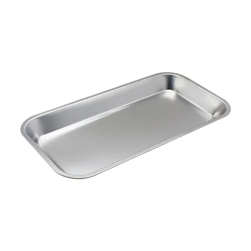 2024 1PC Stainless Steel Cosmetic Storage Tray Nail Art Equipment Plate Doctor Surgical Dental Tray False Nails Dish Toolsfor Doctor Surgical Tray