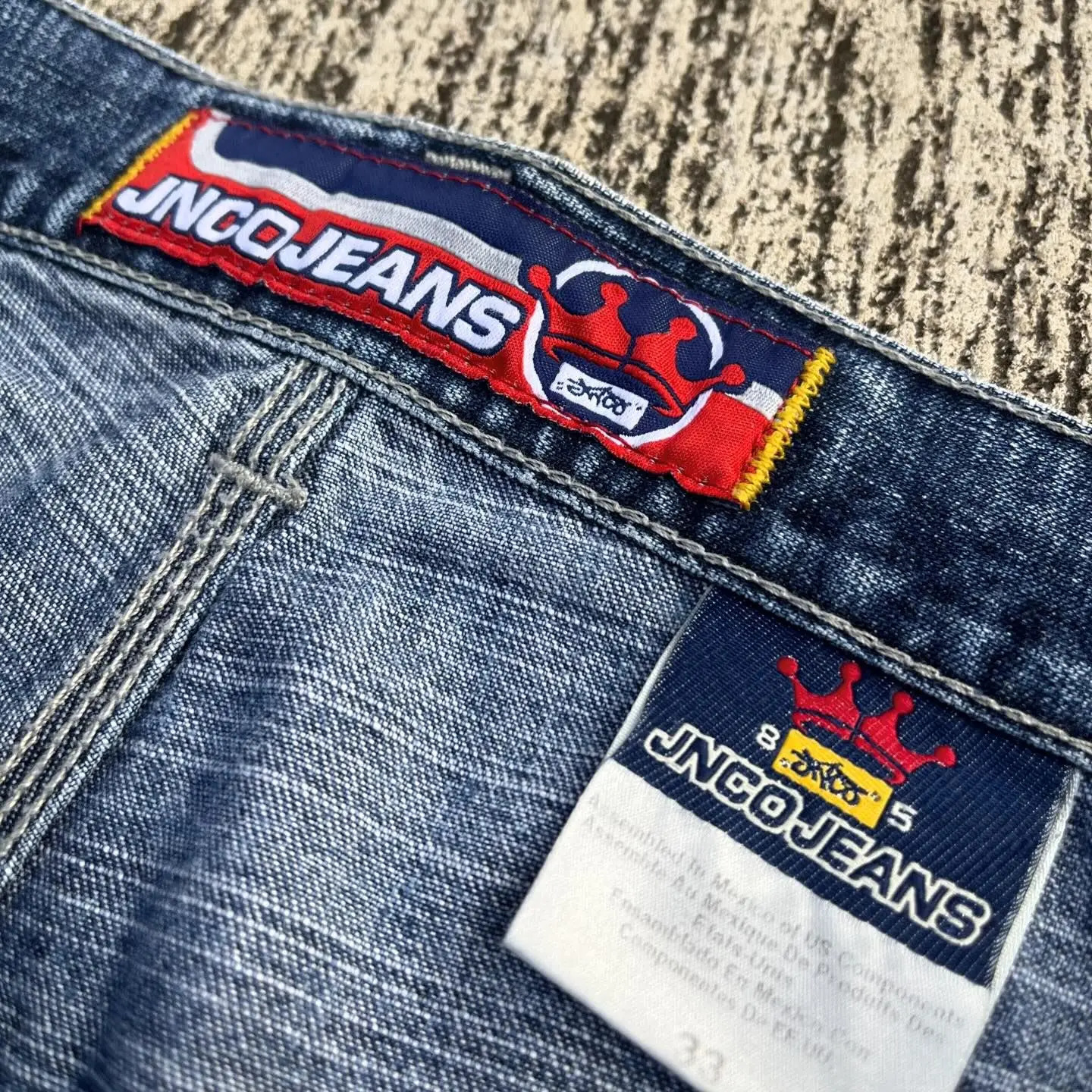 JNCO High Quality Letter Embroidery Jeans Shorts Y2k Side Stripe Fashion Denim Gym Shorts Retro Hip Hop Men Clothing Streetwear 240513