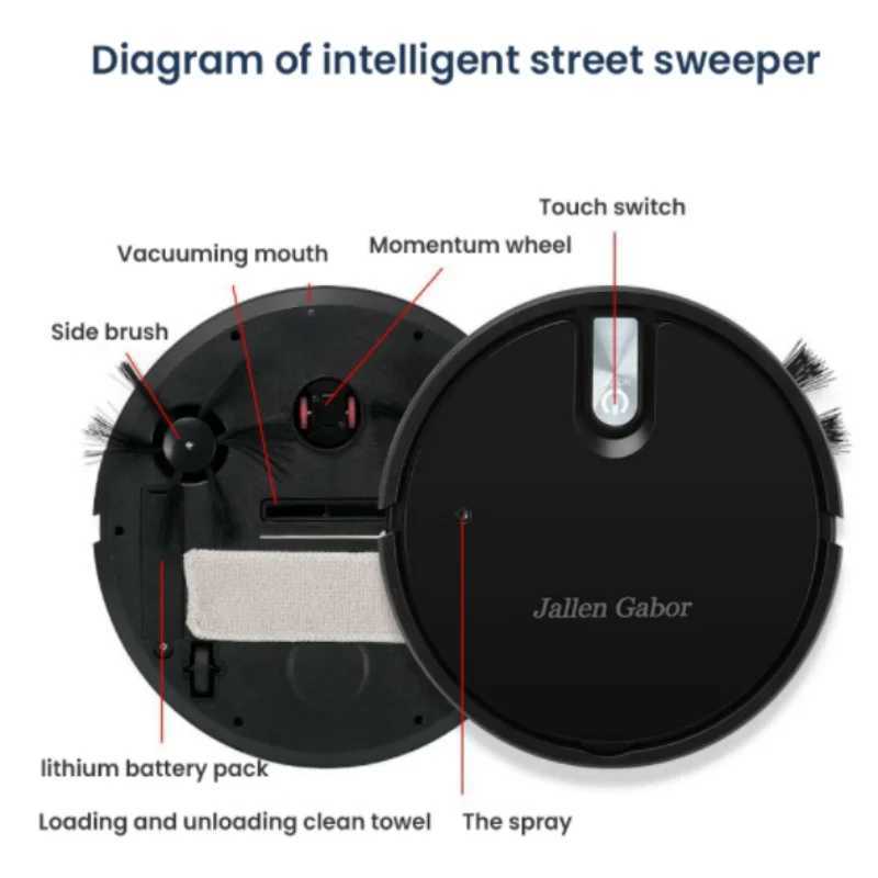 Robotic Vacuums Smart Robot Vacuum Cleaner 5-in-1 Wireless Multifunctional Super Quiet Vacuuming Mopping Humidifying For Home Use Home Appliance J0522