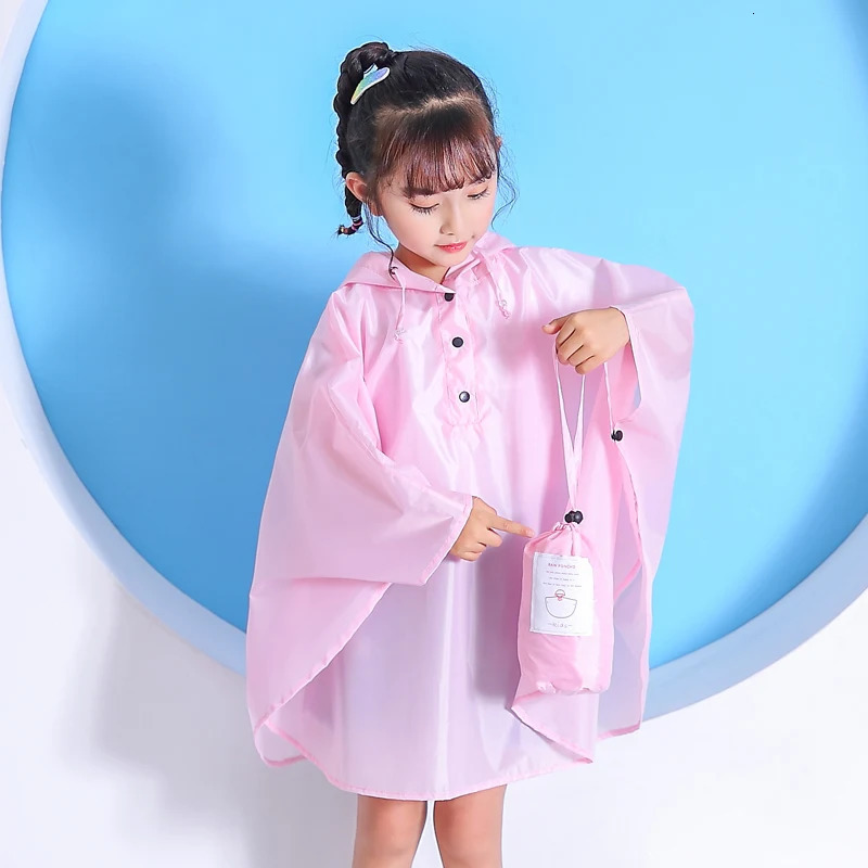 Raincoat Kids Waterproof Windproof Hooded Light Hiking Rain Coat Ponchos Jacket Cloak Raingear Chubasqueros Mujer 240518