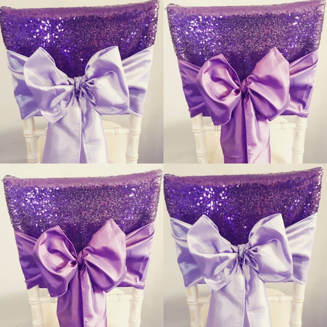 2024 Fashion Elegant Vintage Wedding Chair Covers Sequined Bow Sashes Wholesale Party Supplies Accessories 23