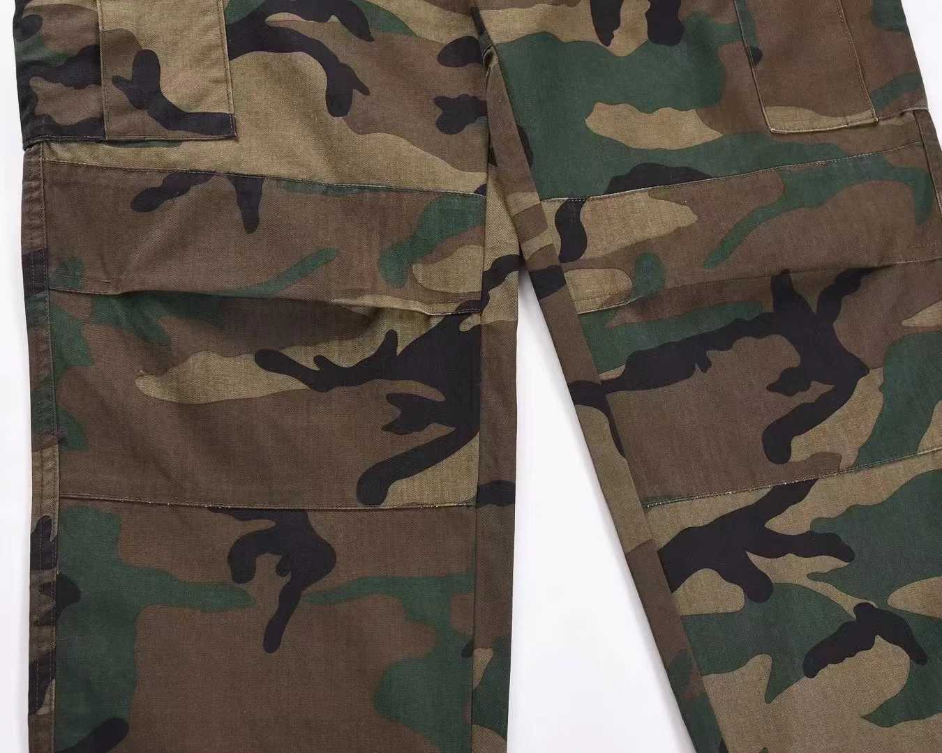 Men's 2024 Mens Y2K Pants Camouflage Printed Baggy Jeans Harajuku Running Dog Cargo Trousers T240515 X260207