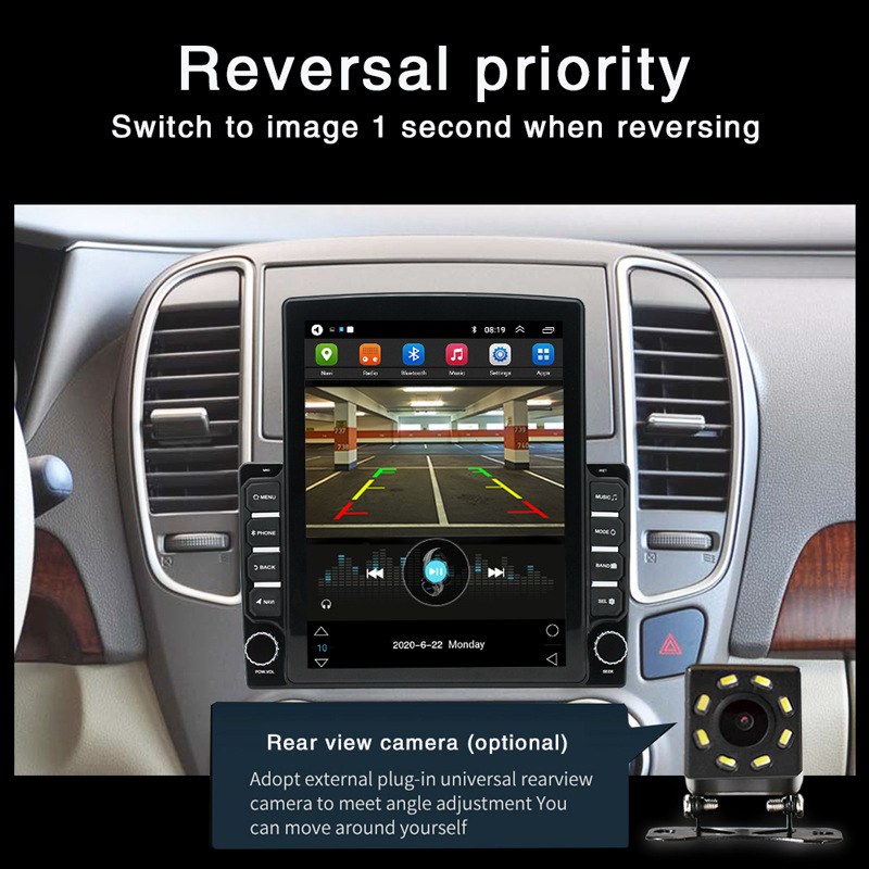 10 Touch Screen Android Auto Monitor Car Stereo Video Player 2G32G Double GPS Navigation Bluetooth Vehicle Ra With 25D Tempered Mirror C251017